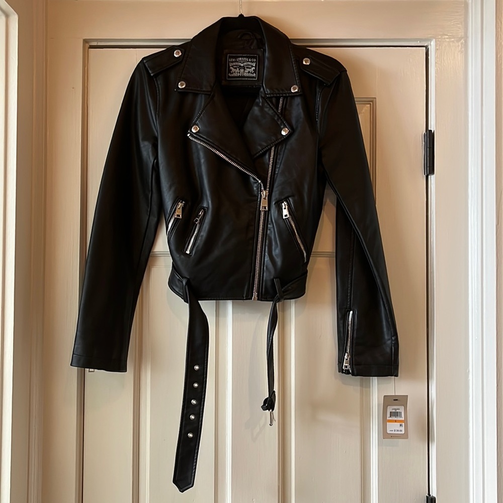 Levi’s Vegan Leather Moto Jacket, Size Women’s Small